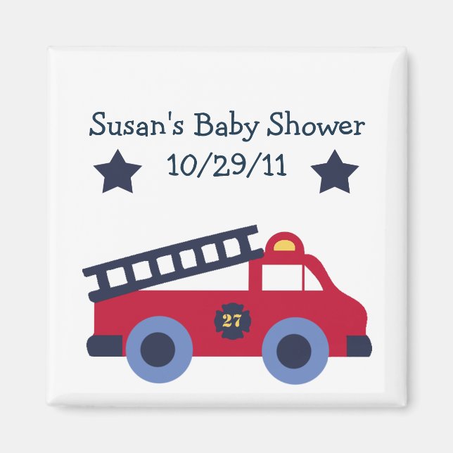 Fire Engine/Fire Truck Magnet/Keepsake/Party Favor Magnet (Front)