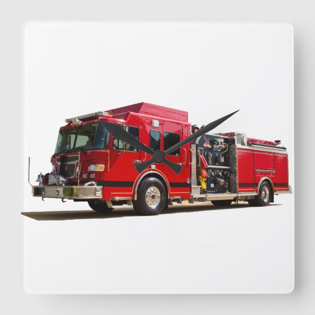 Fire Engine image for Square-Wall-Clock Square Wall Clock (Front)