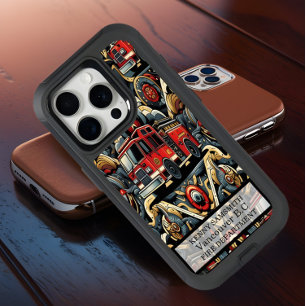 Fire Engine In A World of Gear iPhone 15 Pro Case