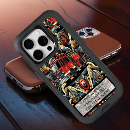 Fire Engine In A World of Gear iPhone 15 Pro Case