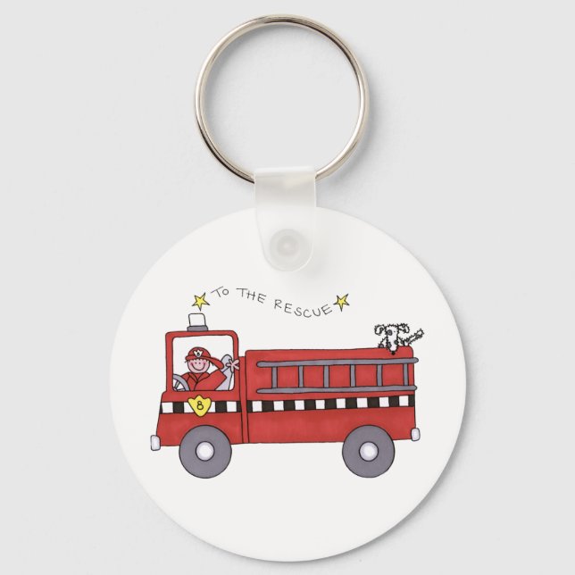 Fire Engine Keychain (Front)