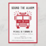 Fire Engine or Fire Truck Birthday Party Invite