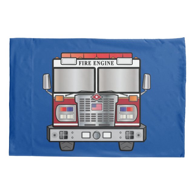 Fire Engine Pillow Case (Back)