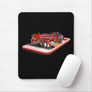 Fire Engine Popout Art, Mouse Pad