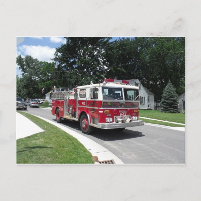 fire engine postcard (Front)