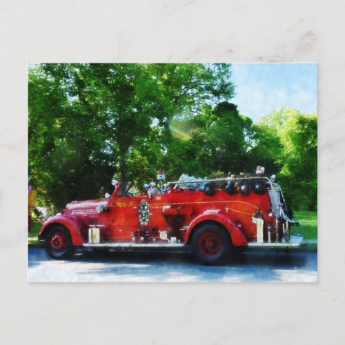 Fire Engine Postcard