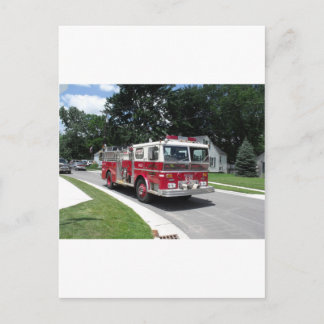 fire engine postcard