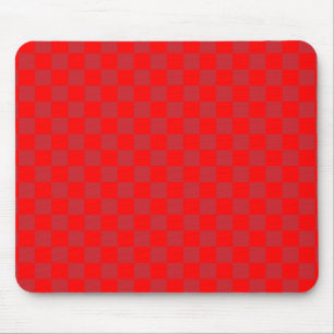 Fire Engine Red and Red Checkered Vintage Mouse Pad