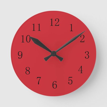 Fire Engine Red Kitchen Wall Clock