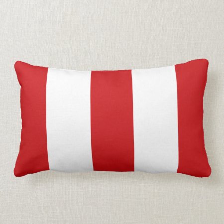 Fire Engine Red & White Stripe Pillow Baby Gift
