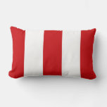 Fire Engine Red &amp; White Stripe Pillow Baby Gift at Zazzle