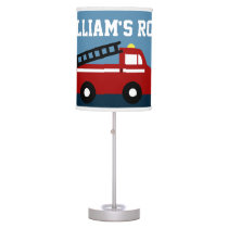 Fire Engine Truck Kid's Nursery Lamp