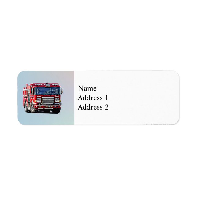 Fire Engine Turning the Corner Label (Front)