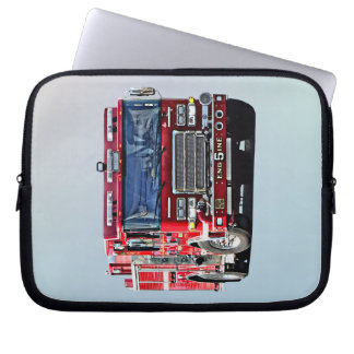 Fire Engine Turning the Corner Laptop Sleeve