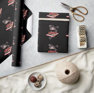 Fire Engine With Fire Works, Wrapping Paper