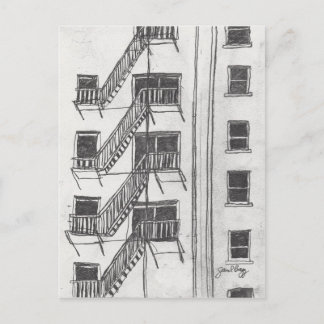 Fire Escape Postcard