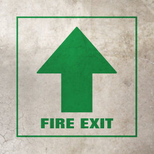 Fire Exit Forward Arrow Floor Sign Decals