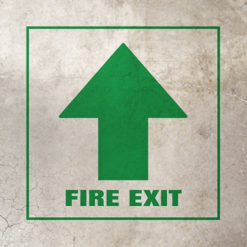 Fire Exit Forward Arrow Floor Sign Floor Decals