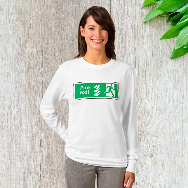 Fire Exit Safety Sign Emergency Evacuation T-Shirt (Creator Uploaded)