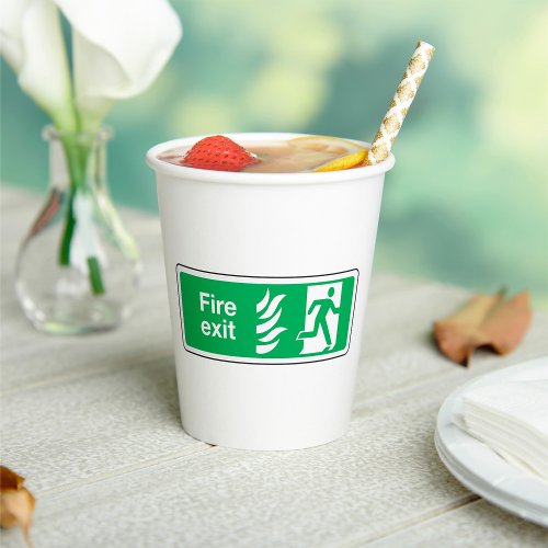 Fire Exit Sign Paper Cups