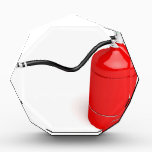 Fire extinguisher acrylic award<br><div class="desc">Fire extinguisher on white background</div>