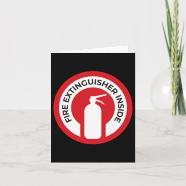 Fire Extinguisher Inside Sticker  Card (Front)