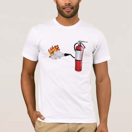 Fire Extinguisher Putting Out Fire Mens T_Shirt
