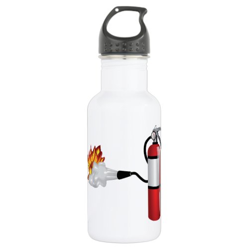 Fire Extinguisher Putting Out Fire Water Bottle