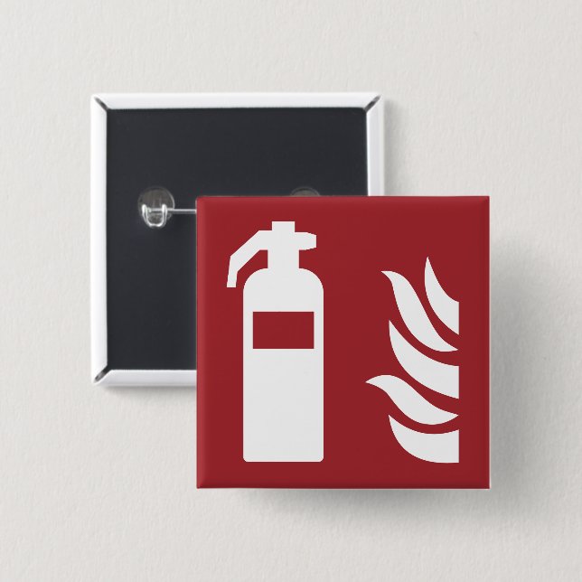 Fire Extinguisher Safety Sign Button (Front & Back)
