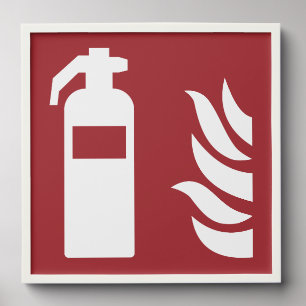 Fire Extinguisher Safety Sign Peel And Stick Photo Tile