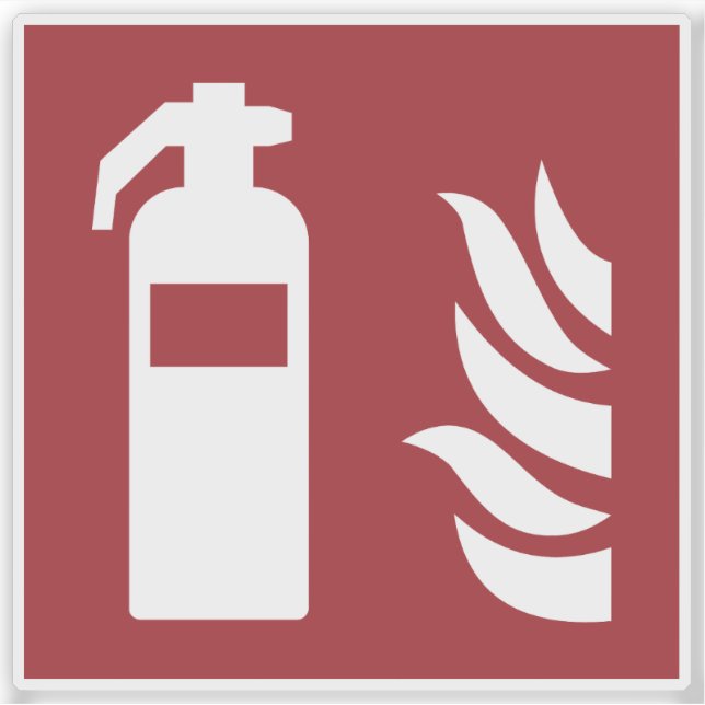 Fire Extinguisher Safety Sign Sticker (Front)