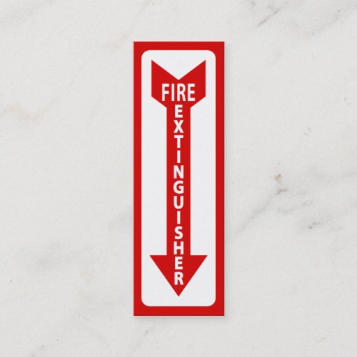 Customizable fire extinguisher sign business card template