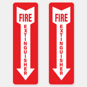 Fire Extinguisher Sign Pack Of 2 Sticker