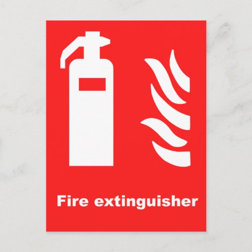 Fire Extinguisher Symbol Postcard
