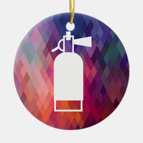 Fire Extinguishers Minimal Ceramic Ornament