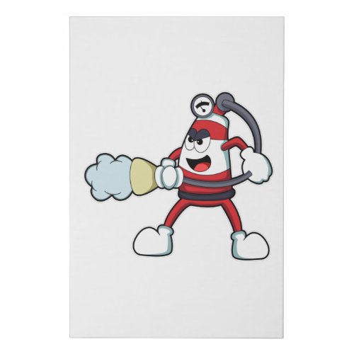 Fire extinguishers of Fire department Faux Canvas Print