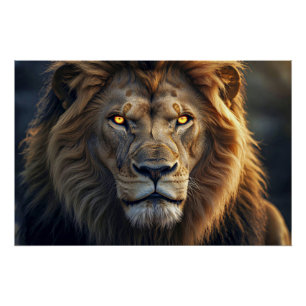 Fire Eyes of the Jungle King Poster