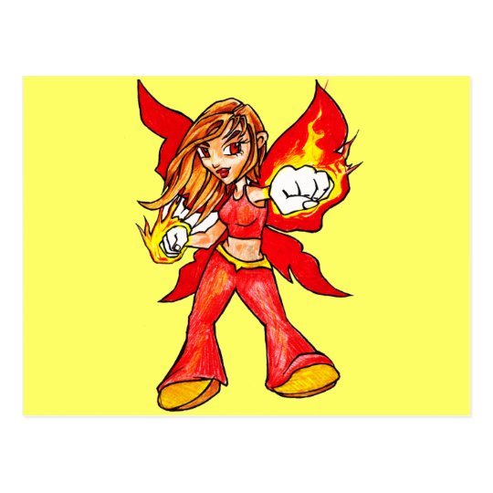 Fire Faerie Postcard