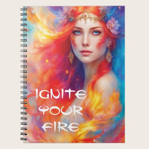Fire Fairy Digital Art Notebook