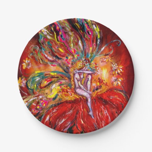 FIRE FAIRY IN RED PAPER PLATES