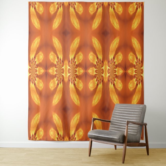 Fire Feather Dream Catcher 6 Tapestry (In Situ)