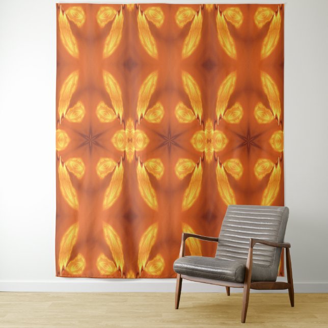 Fire Feather Dream Catcher 7 Tapestry (In Situ)