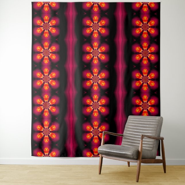 Fire Feather Dream Catcher Red 1 Tapestry (In Situ)