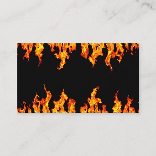 Fire Fiery Flames Business Cards (Front)