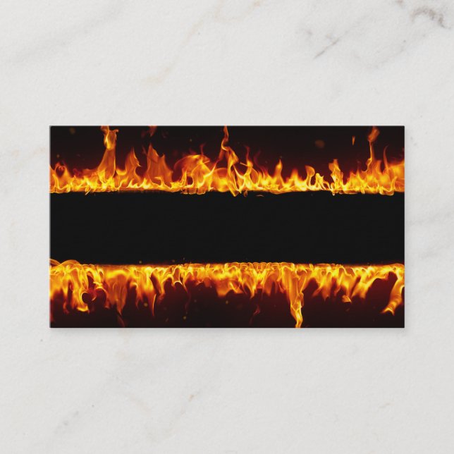 Fire Fiery Flames Business Cards (Front)