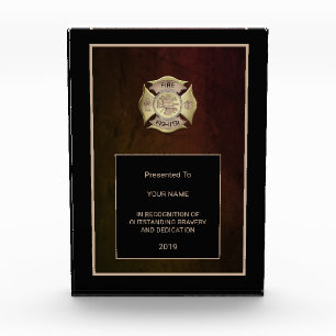 Fire Fighter Acrylic Award