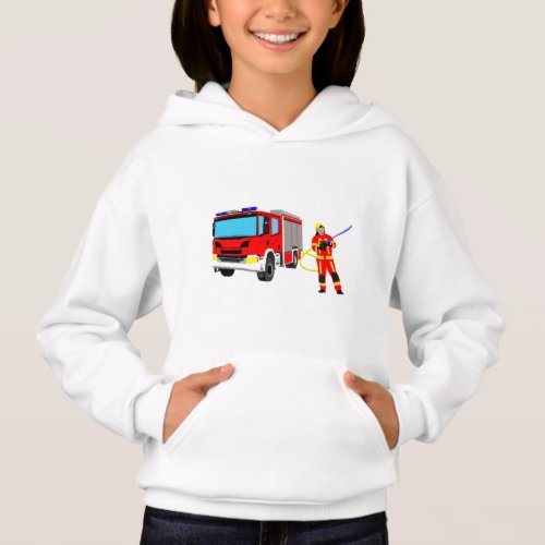 fire fighter and fire_fighting vehicle Hoodie