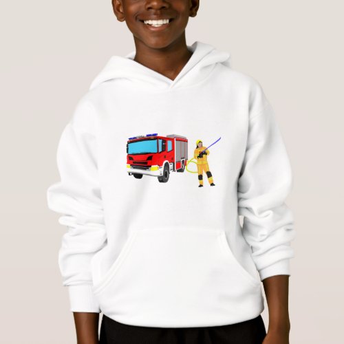 fire fighter and fire_fighting vehicle Hoodie