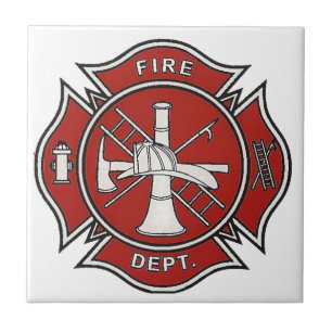 Fire Fighter Badge Tile