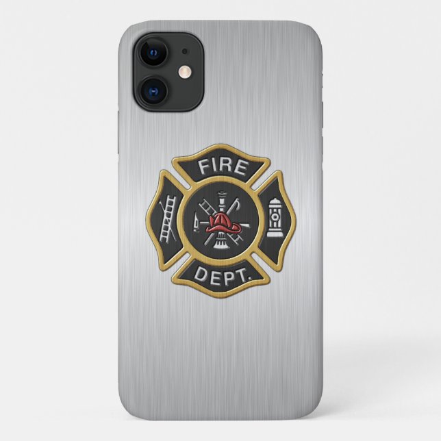 Fire Fighter Deluxe Case-Mate iPhone Case (Back)